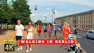 Berlin Virtual Walking Tour in 4K 60fps. Hackescher Markt Walking. Walking Tour in Berlin. Germany