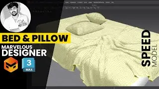 Bed and Pillow model, Marvelous Designer 3ds max tutorial in Tamil