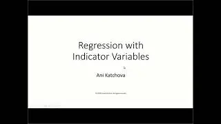 Regression with Indicator Variables