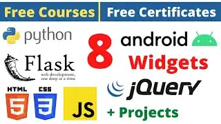 Udemy Free Certificate Courses Python Flask HTML CSS JS jQuery Build Android Widgets Online Classes