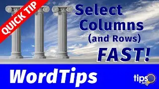 Selecting Table Rows and Columns