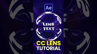 Dynamic text effect using cc lens in after effects | 