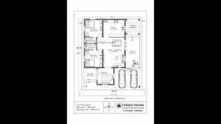 2 bedroom house design / low budget building plan / two bedroom house design / building floor plan