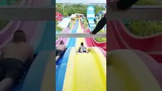 Fun at the 🥱😲💦water park running trampoline #Assument #waterpark #viralvideo #youtubeshorts #shorts