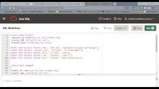 |Course IS 2511| - |Oracle SQL | - Lab 09- Outer Join between  Tables |