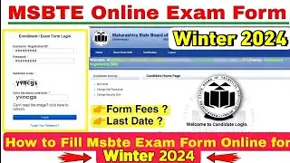 How to fill Msbte Exam Form MSBTE Winter 2024 Msbte Exam Form Filling Live Demo