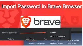 Import Passwords into Brave browser | Import Passwords CSV