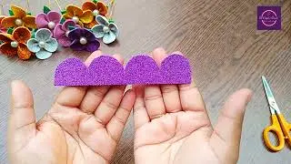 DIY #Easy Glitter sheet craft #ideas | #foamiran flowers tutorial | #craftideas with foam sheet