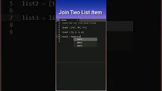 Join Two List Item using Python #python #programming