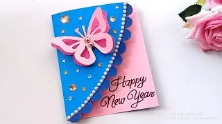 How to make New Year Card // Handmade easy card Tutorial