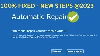 How To Fix Automatic Repair Couldnt Repair Your PC Windows 11|| Automatic Repair Loop In Windows 11