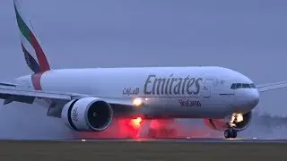 Aircraft Landing in Strong Winds At Amsterdam Schiphol Airport!