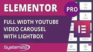 Elementor Full Width YouTube Video Carousel With Lightbox 👍