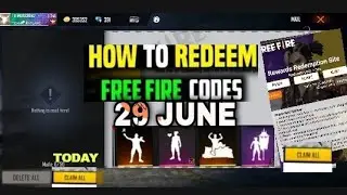 free fire new redeem code today 29 June  2021 free fire redeem  || lol emote