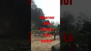 fire got loose as governor wike tries to stop bunker in Rivers State😭😭😭