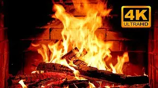 🔥 Cozy Fireplace 4K UHD! Fireplace with Crackling Fire Sounds. Fireplace Burning for TV 4K