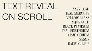 Vanilla JavaScript: Text Reveal on Scroll Animation