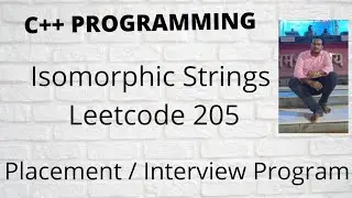 Isomorphic Strings | Leetcode 205 | C++ | Check if two given Strings are Isomorphic to each other