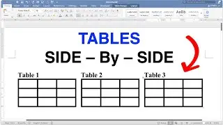 How To Put Tables Side By Side In Word