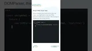 Strip HTML From Text