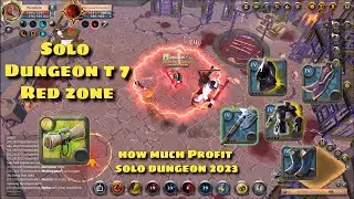 Albion - 5x Solo Dungeon T7 Red Zone fast clear build Profit 2023 Gameplay