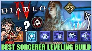 Diablo 4 - Best Highest Damage Sorcerer Leveling Build - 1-50 FAST & EASY - Full Skills Guide!