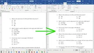 Efficient Formatting of Multiple Choice Question (MCQ) Options in Microsoft Word