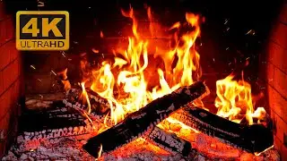 🔥 Fireplace 4K UHD! Fireplace with Crackling Fire Sounds. Fireplace Burning for Home