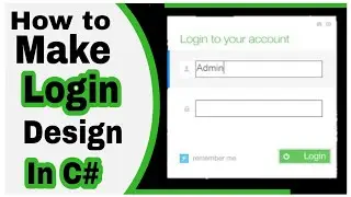 How to Create Login Form Unique Design in Csharp