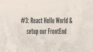 Let's Make a ML Translation Website #3 Frontend Setup & React Hello World 