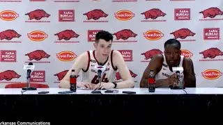 Zvonimir Ivisic and Johnell Davis Postgame Press Conference - Arkansas 76, Lipscomb 60