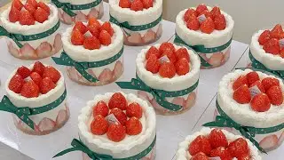 ‼Large production‼ Cake in a press that contains all one pack of strawberries🍓