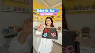 Hobby Girl Era 🩷🌻 Baking Clay Coasters 😱DIY Activity #youtubeshorts #shorts #diy #hobbysoul