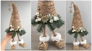 DIY Christmas Tree with Jute Twine Shoes