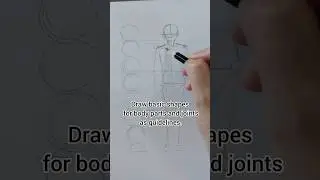 How to draw anime body (male) from scratch for beginners #howtodrawanime #howtodraw