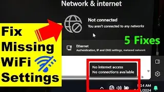 How to Fix WiFi Not Showing in Settings on Windows 11 - Fix Missing WiFi (SOLVED)