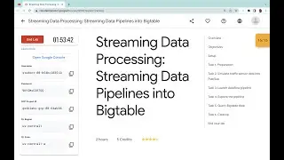 Streaming Data Processing: Streaming Data Pipelines into Bigtable || #qwiklabs || #coursera