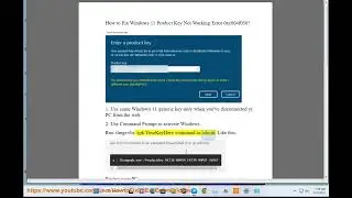 Fix Windows 11 Product Key Not Working Error 0xc004f050