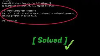 'jupyter' is not recognized as an internal or external command, operable program or batch file.