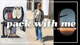 PACK WITH ME FOR JAPAN 🇯🇵 two week travel capsule, what’s in my suitcase + carry-on