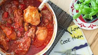 Rustic Chicken Leg Cacciatore (Thighs / Drumsticks) Recipe  - Eat Simple Food