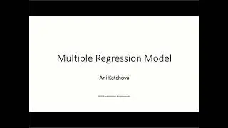 Multiple Regression Model