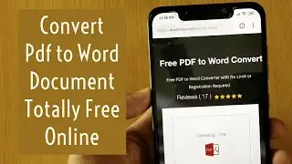 How to Convert Pdf to Word Document Online Totally Free | Hindi - हिंदी