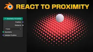 How to use PROXIMITY to Make Objects React in Blender - Geometry Nodes