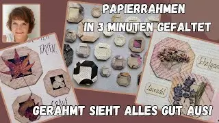 Der Origami-Bilderrahmen 🔴 supereasy 🔴 Setze deine Motive in Szene! 🔴 für Journals und Mixed Media