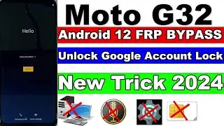 Moto G32 FRP Bypass Andreoid 12 - Not Working Screen Lock - New Trick 2023 - Without Pc