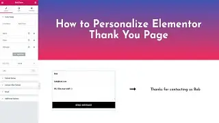 How to Personalise Elementor Thank You Page