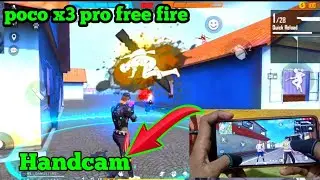 m1887 onetap headshot 2 fingers handcam free fire gameplay in poco x3 pro mobile