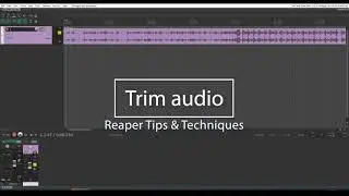 How to trim items in Reaper. Basic Reaper DAW tutorial.