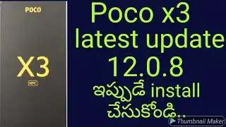 Poco X3 latest update 12.0.8 || Redmi miui 12  Ota update telugu|| IN Telugu